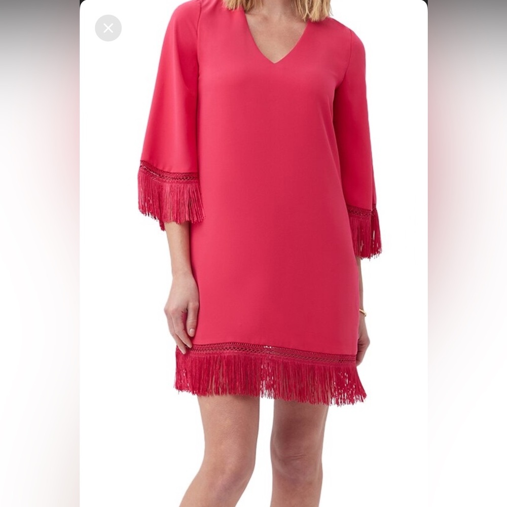 Trina Turk Vibrant Pink V-Neck Sanibel Dress